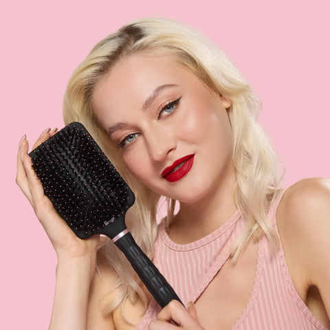 Detangling Paddle Brush - Nylon Bristles with Boar