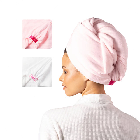 Hair Wrap Towel - Lightweight Microfiber 2-Pack