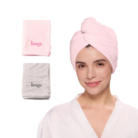 Hair Wrap Towel - Lightweight Microfiber 2-Pack