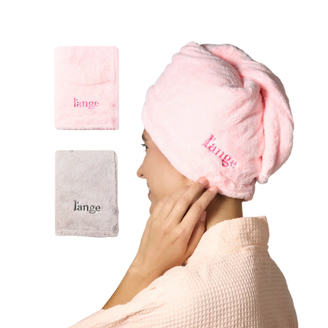 Plush Hair Wrap Towel - Standard Ultra-Absorbent Coral Fleece 2-Pack