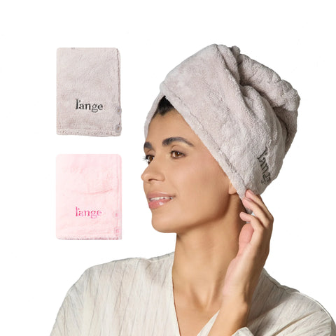 Plush Hair Wrap Towel - Standard Ultra-Absorbent Coral Fleece 2-Pack