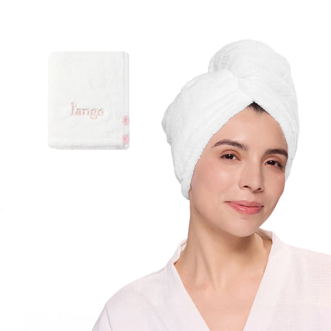 Plush Hair Wrap Towel - Standard Ultra-Absorbent Coral Fleece