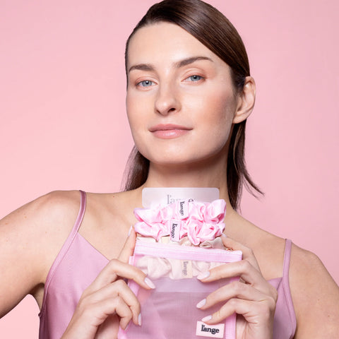 Large Satin Scrunchies 4 Piece Set